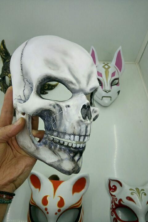 Skull mask skull mask moving jaw skull face mask halloween 3D print model_3