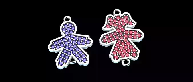 Boy and Girl Bracelet parts