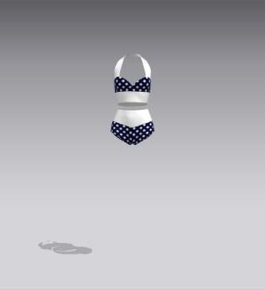 Woman swimsuits Low-poly 3D model_1