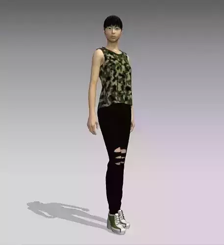 Girl camouflage top