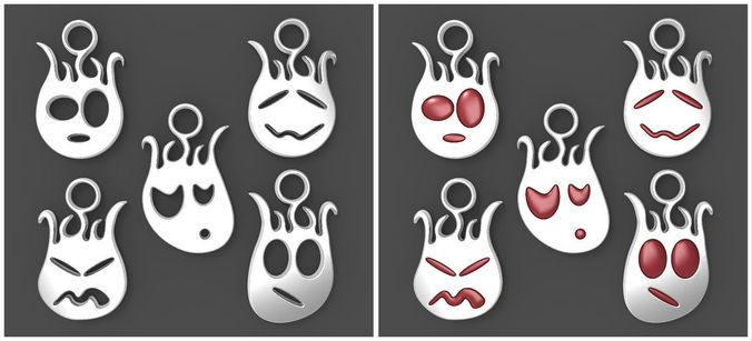 FIREBALLS COLLECTION - PENDANTS 3D print model