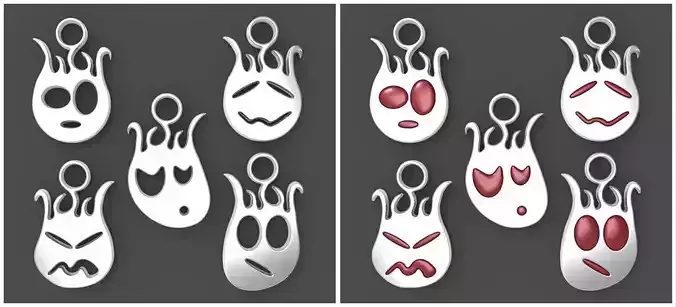 FIREBALLS COLLECTION - PENDANTS 3D print model