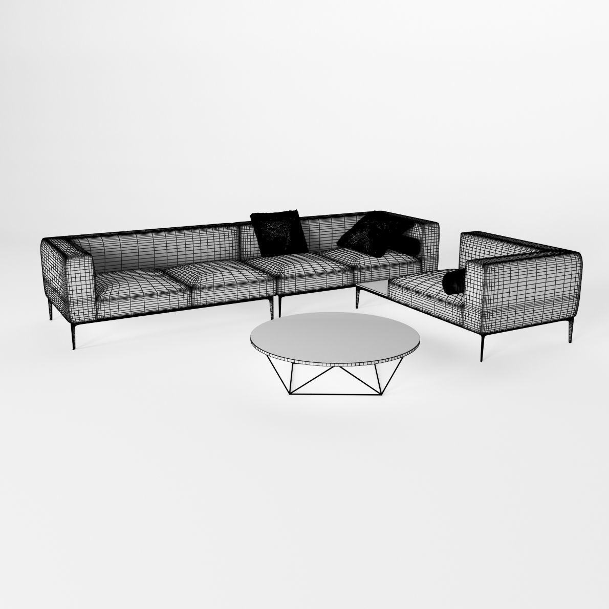 Sofa Jaan Living 782 from Walter Knoll - Design by EOOS 3D model_3