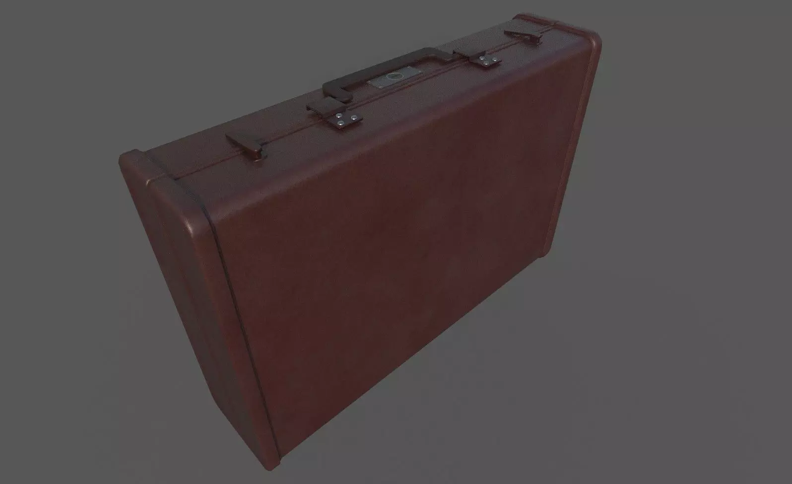Low Poly Valise briefcase Low-poly 3D model_0