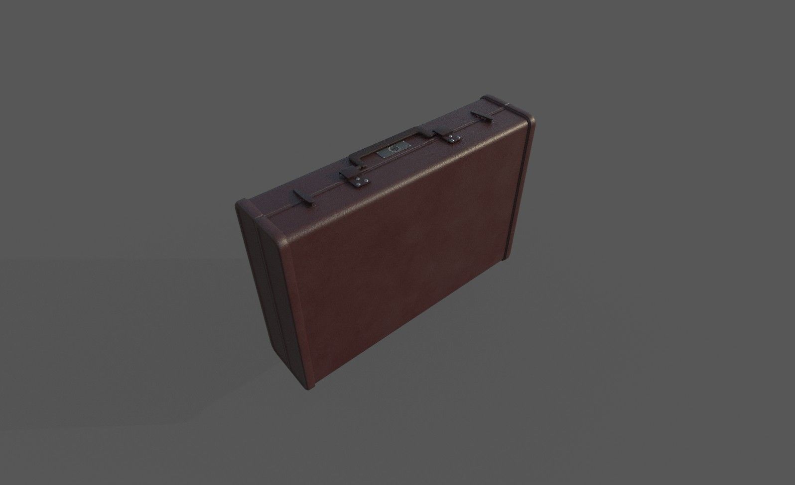 Low Poly Valise briefcase Low-poly 3D model_5