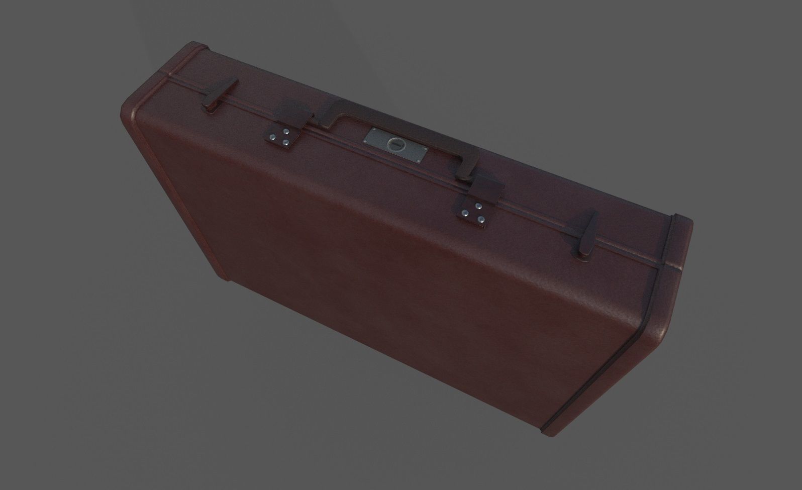 Low Poly Valise briefcase Low-poly 3D model_1