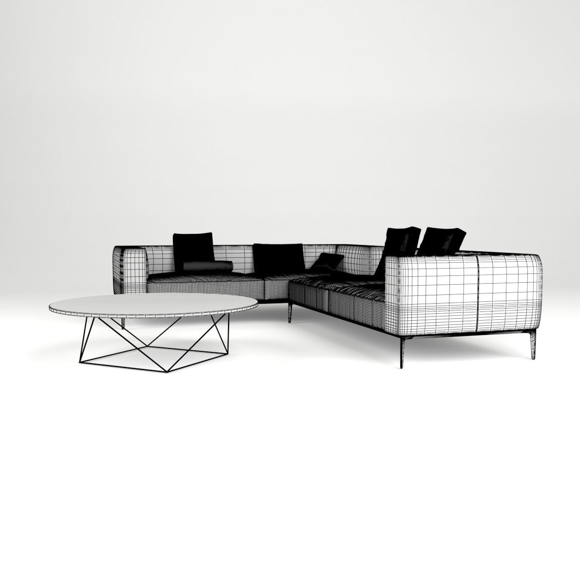 Sofa Jaan Living 782 from Walter Knoll - Design by EOOS 3D model_3