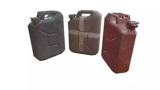 Jerry Can with 3 PBR texture map
