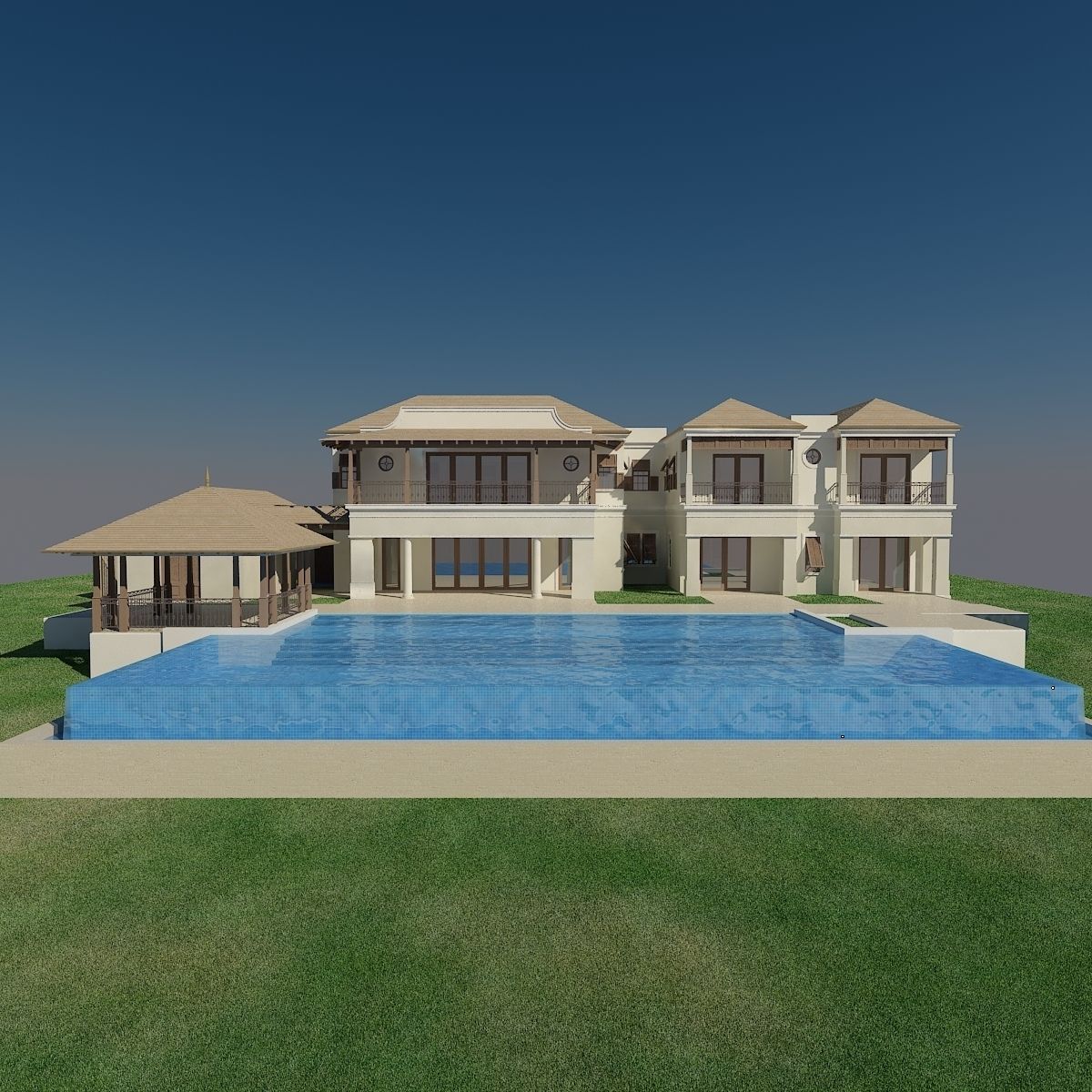 Luxury Home bahama style 3D model_12
