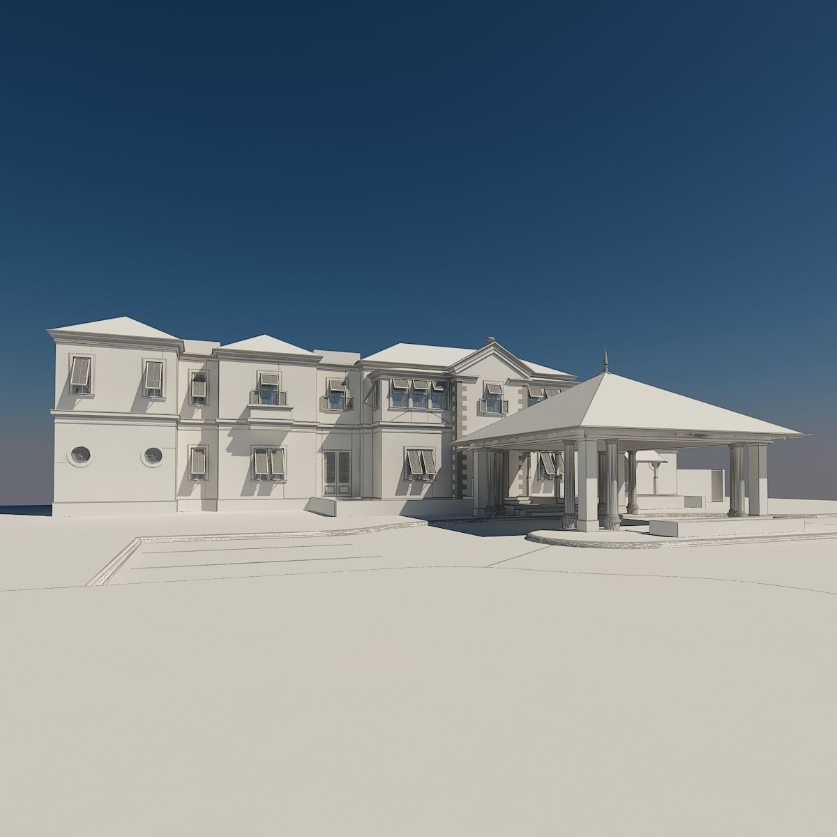 Luxury Home bahama style 3D model_4