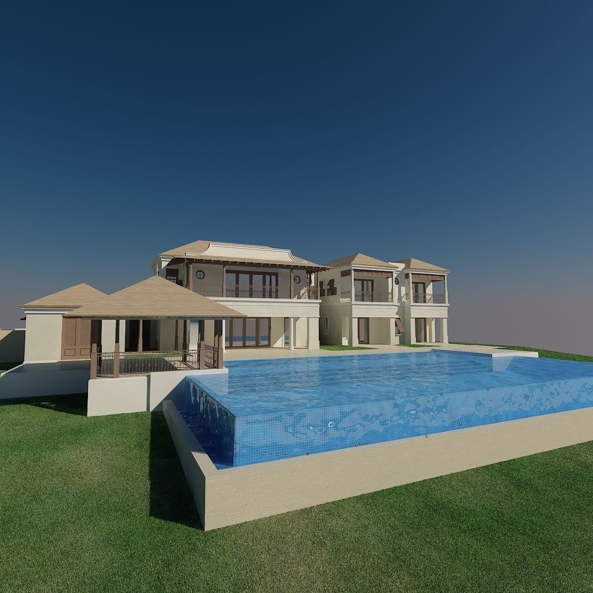 Luxury Home bahama style 3D model_6