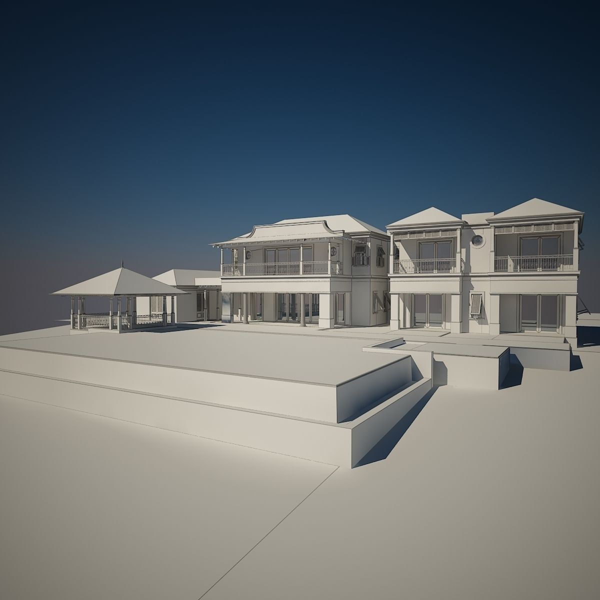 Luxury Home bahama style 3D model_8