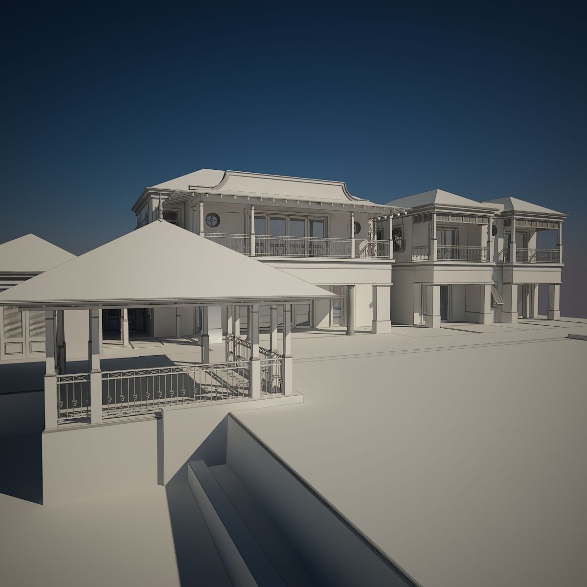 Luxury Home bahama style 3D model_13