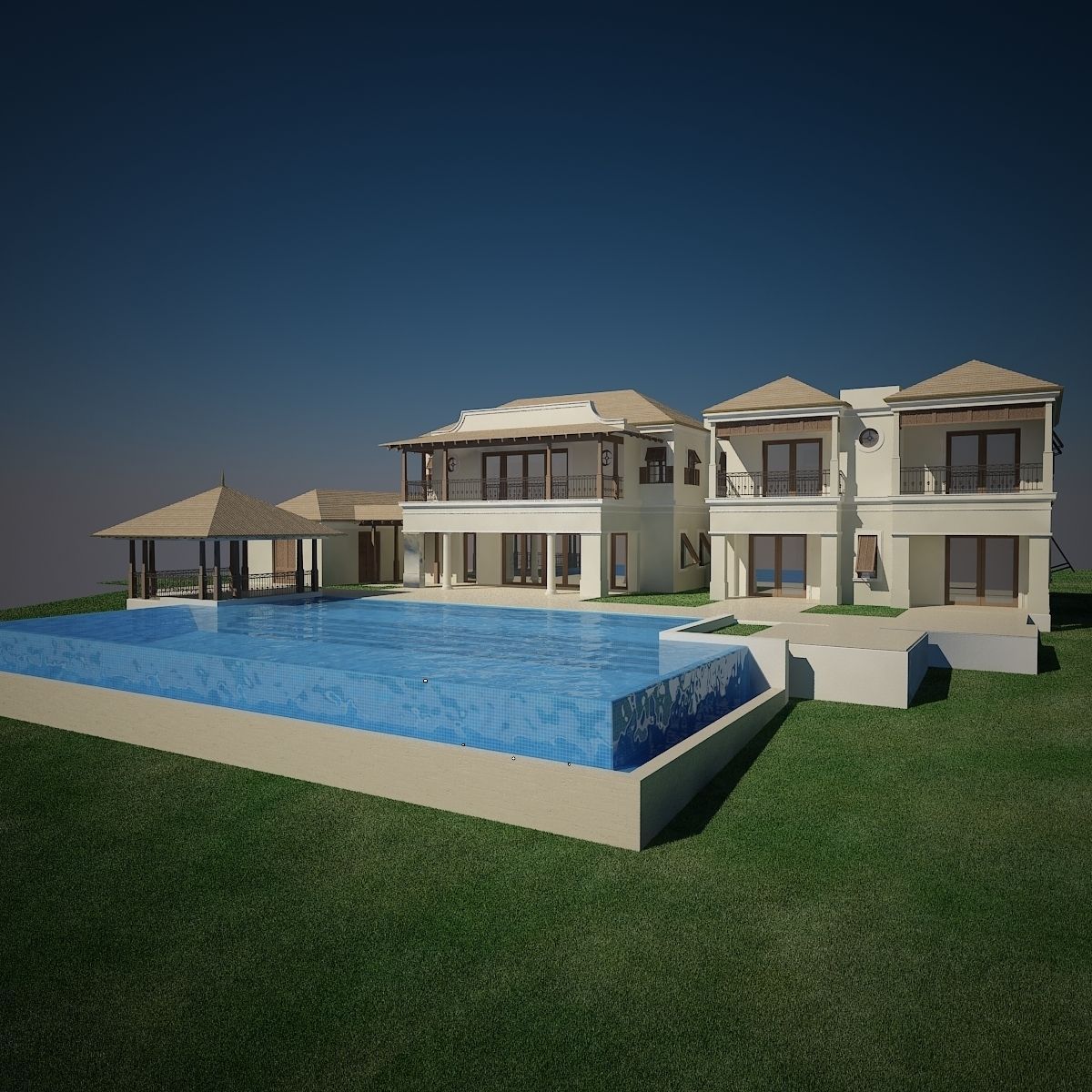 Luxury Home bahama style 3D model_11