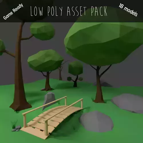 Cartoon-Style Low Poly Environment Game Pack