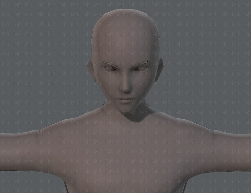 Base mesh man character V04 Low-poly 3D model_41