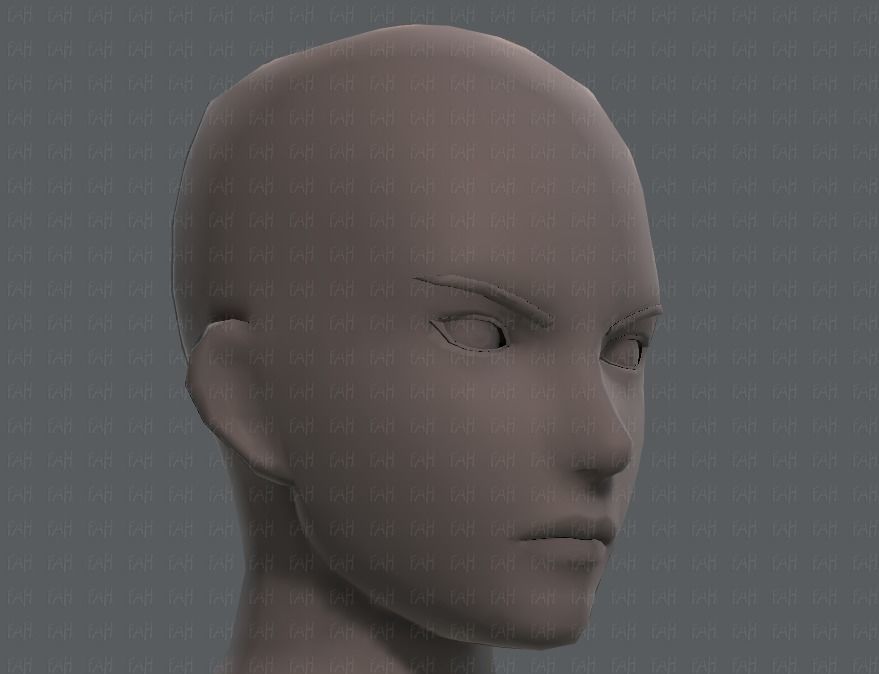 Base mesh man character V04 Low-poly 3D model_35