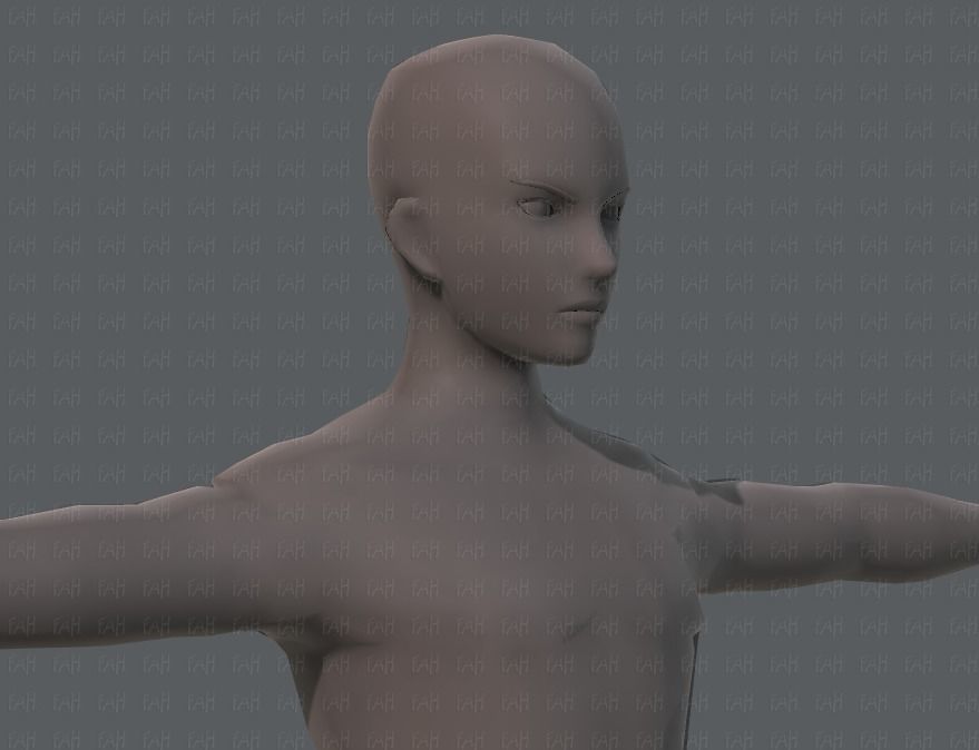 Base mesh man character V04 Low-poly 3D model_18