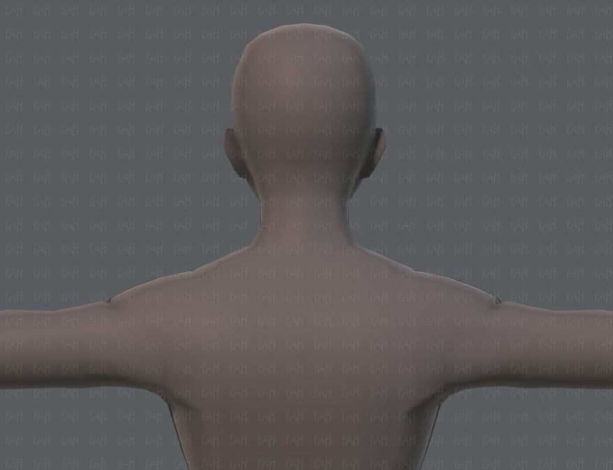 Base mesh man character V04 Low-poly 3D model_21