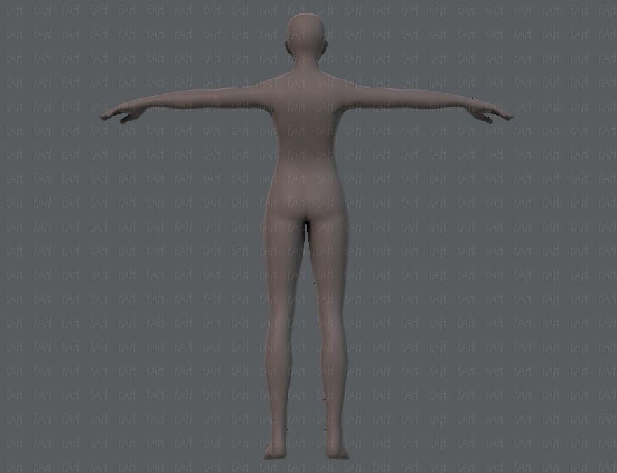 Base mesh man character V04 Low-poly 3D model_5