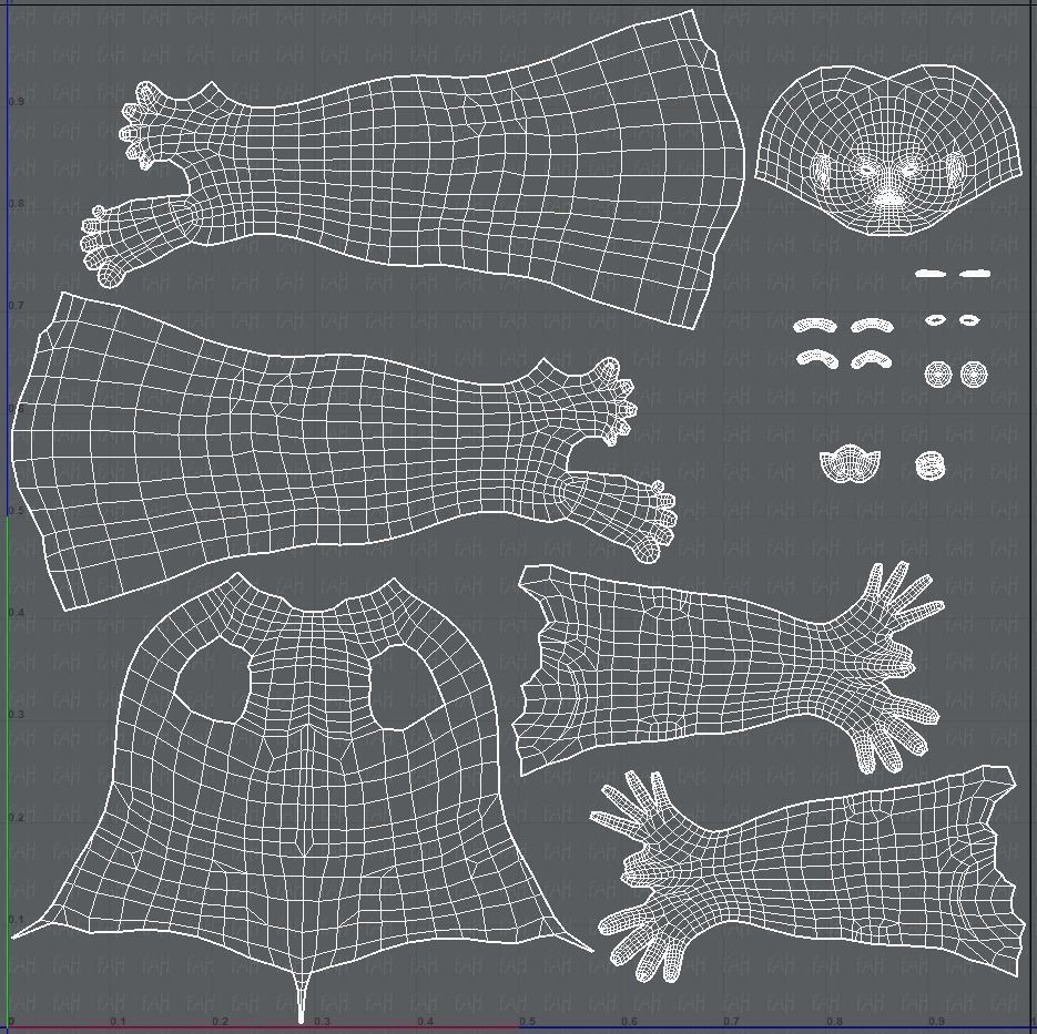 Base mesh man character V04 Low-poly 3D model_43