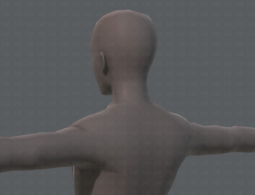 Base mesh man character V04 Low-poly 3D model_22