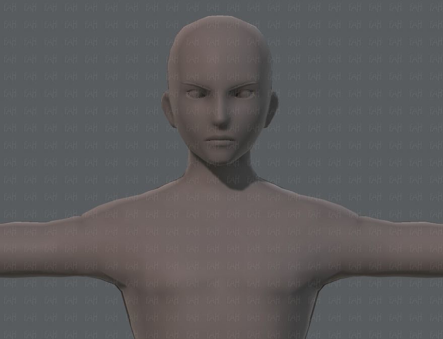 Base mesh man character V04 Low-poly 3D model_17
