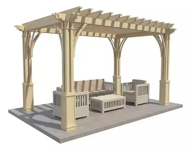 Pergola 12 Low-poly 3D model