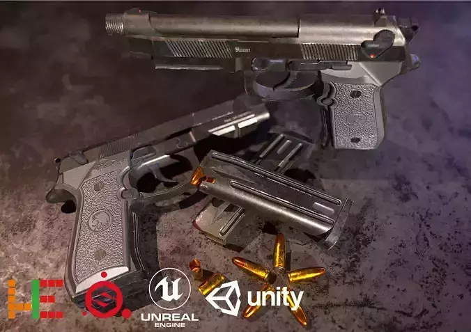 HIE Game Ready Pistol M9 D180720