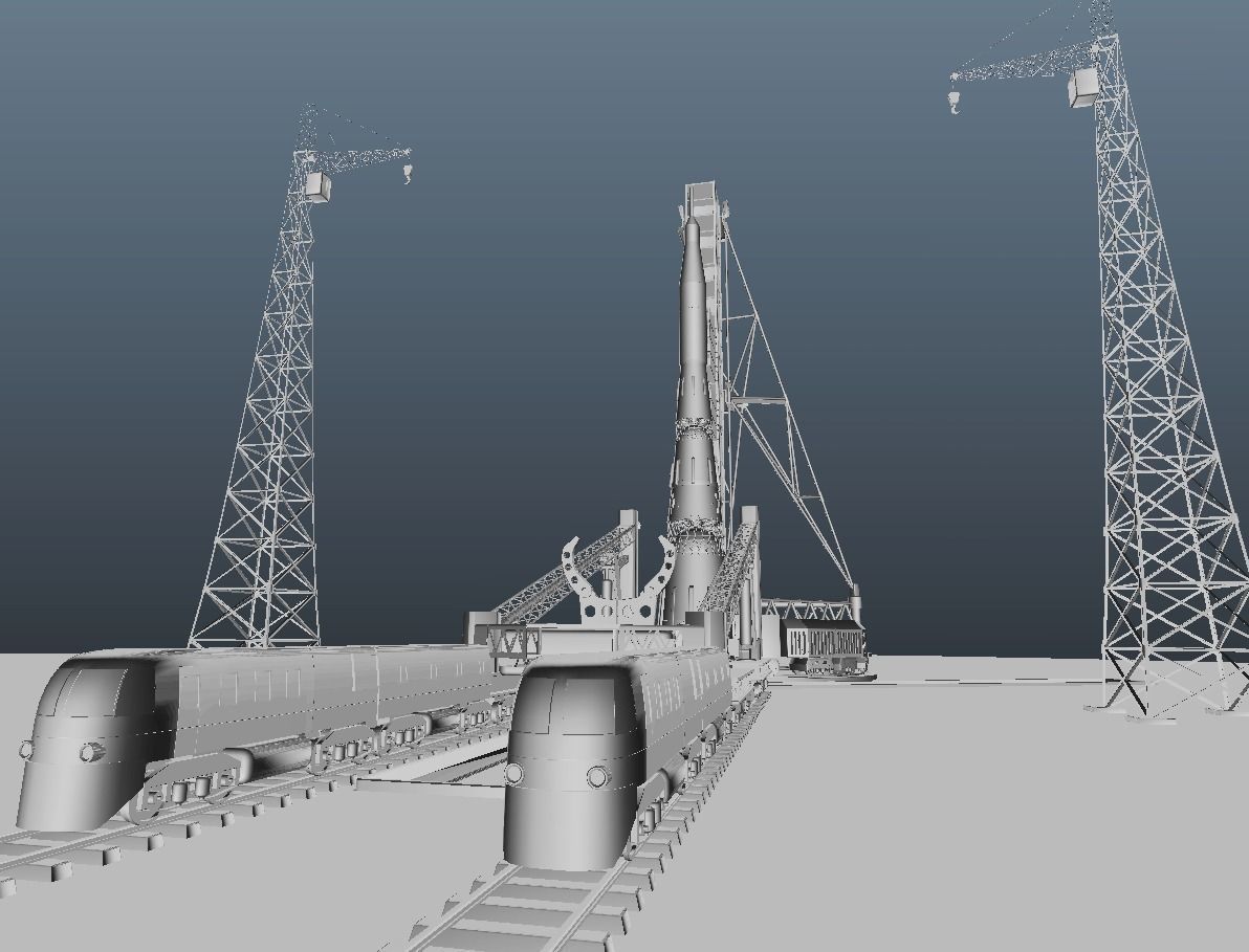 N-1 Rocket Launch Pad 3D model_15