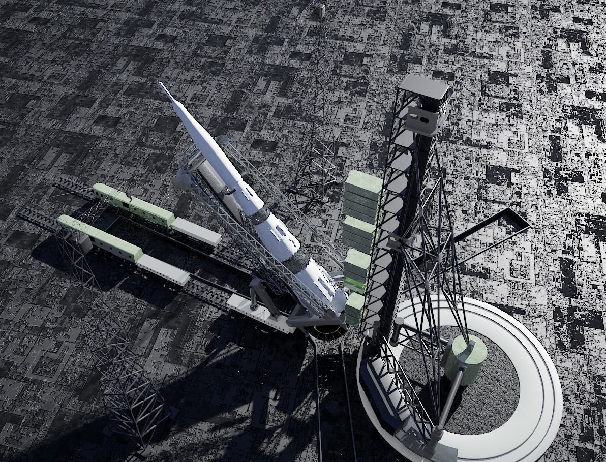 N-1 Rocket Launch Pad 3D model_4