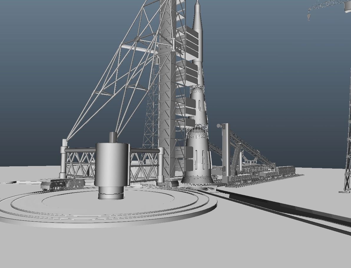 N-1 Rocket Launch Pad 3D model_16