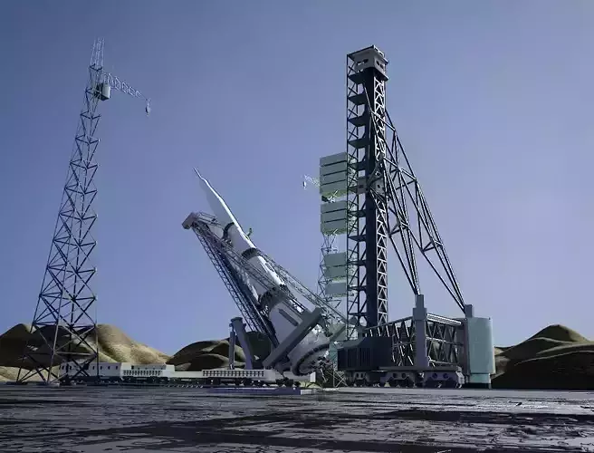 N-1 Rocket Launch Pad 3D model