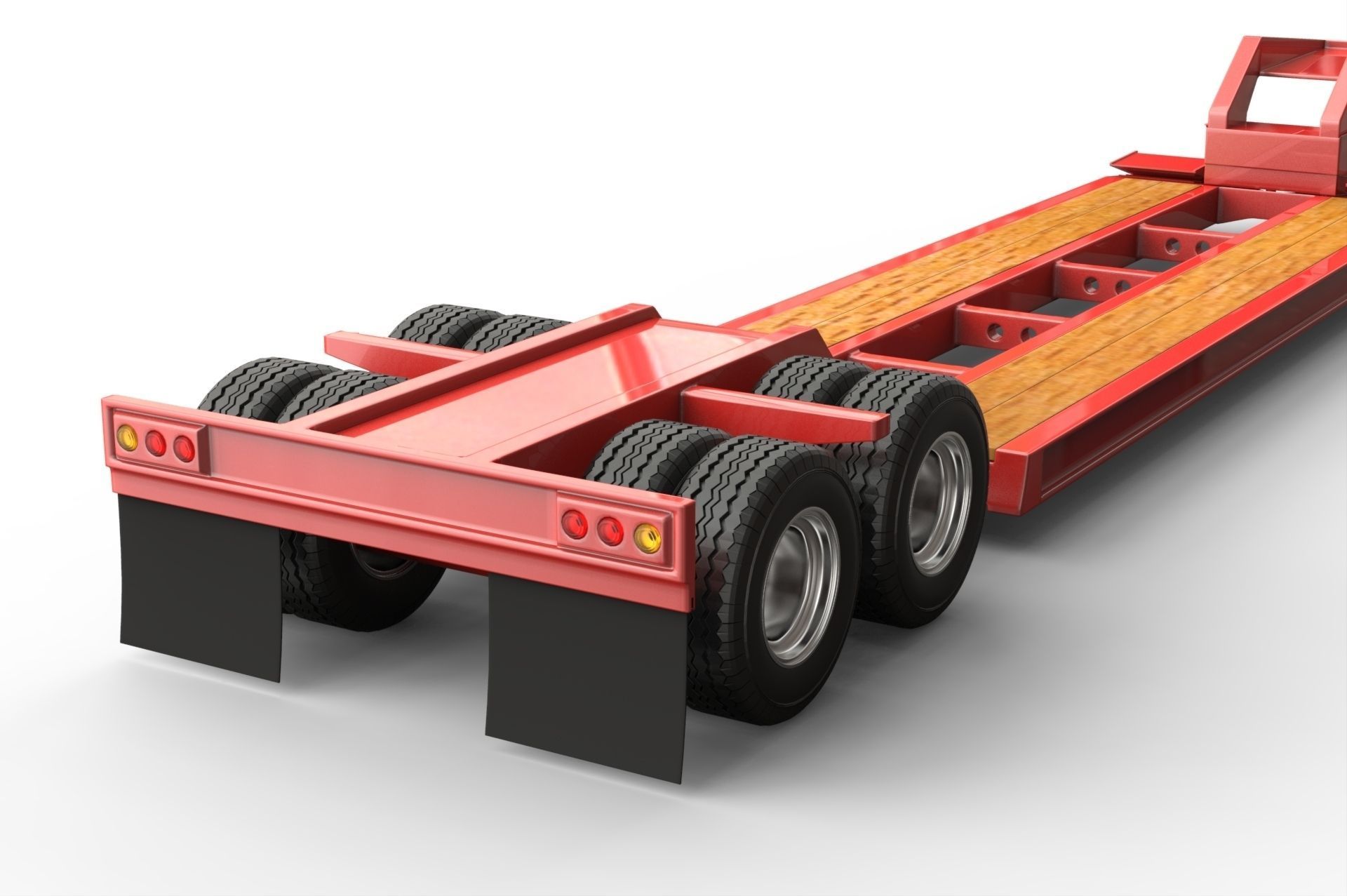 Lowboy Trailer 3D model_1
