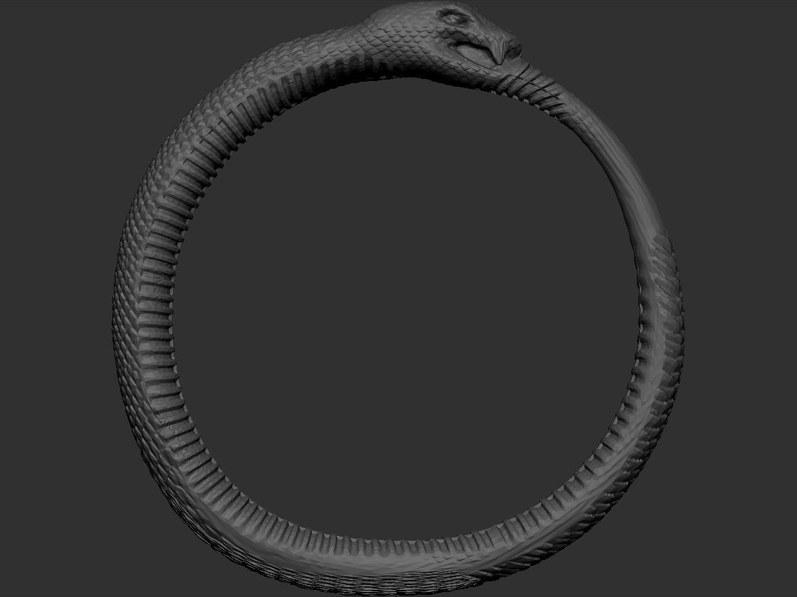 Snake Ring 3D print model_3