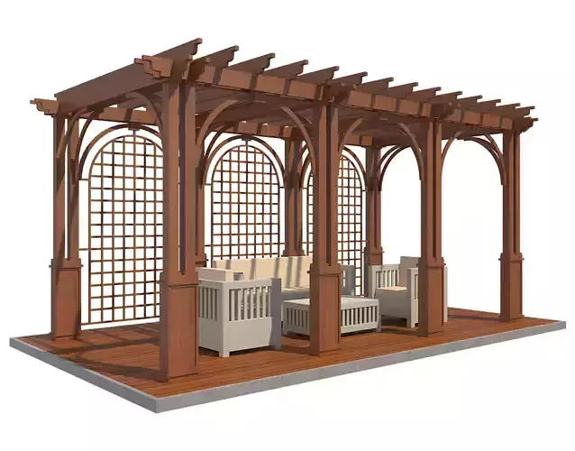Pergola 13 Low-poly 3D model