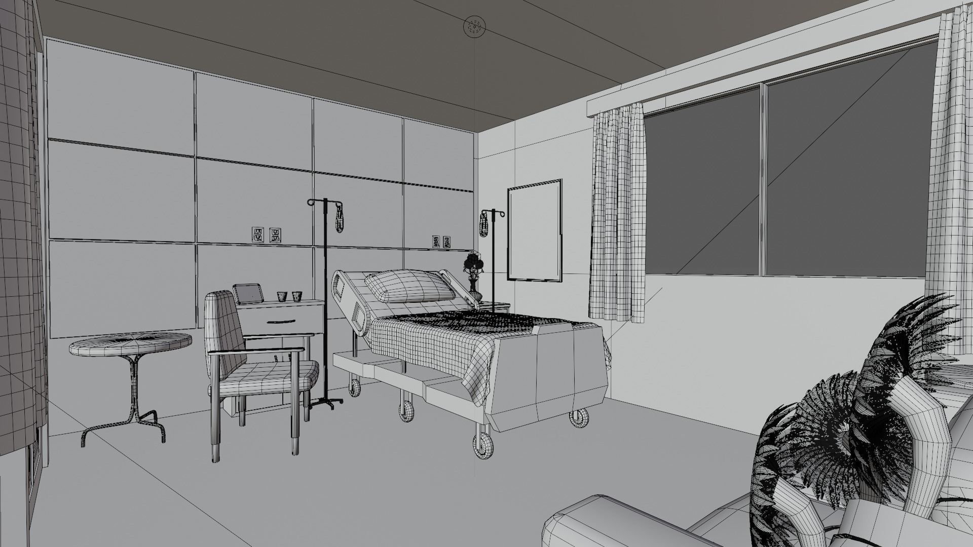 Hospital Room 3D model_6