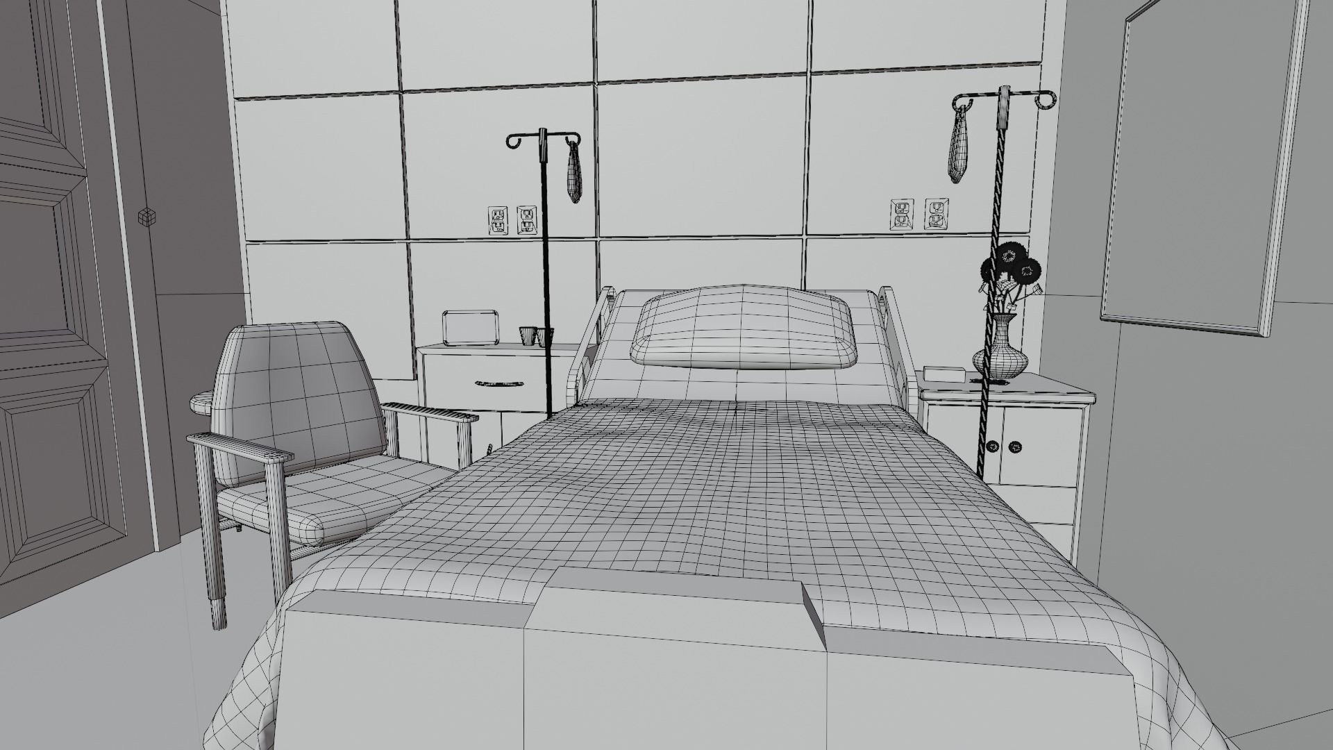 Hospital Room 3D model_8