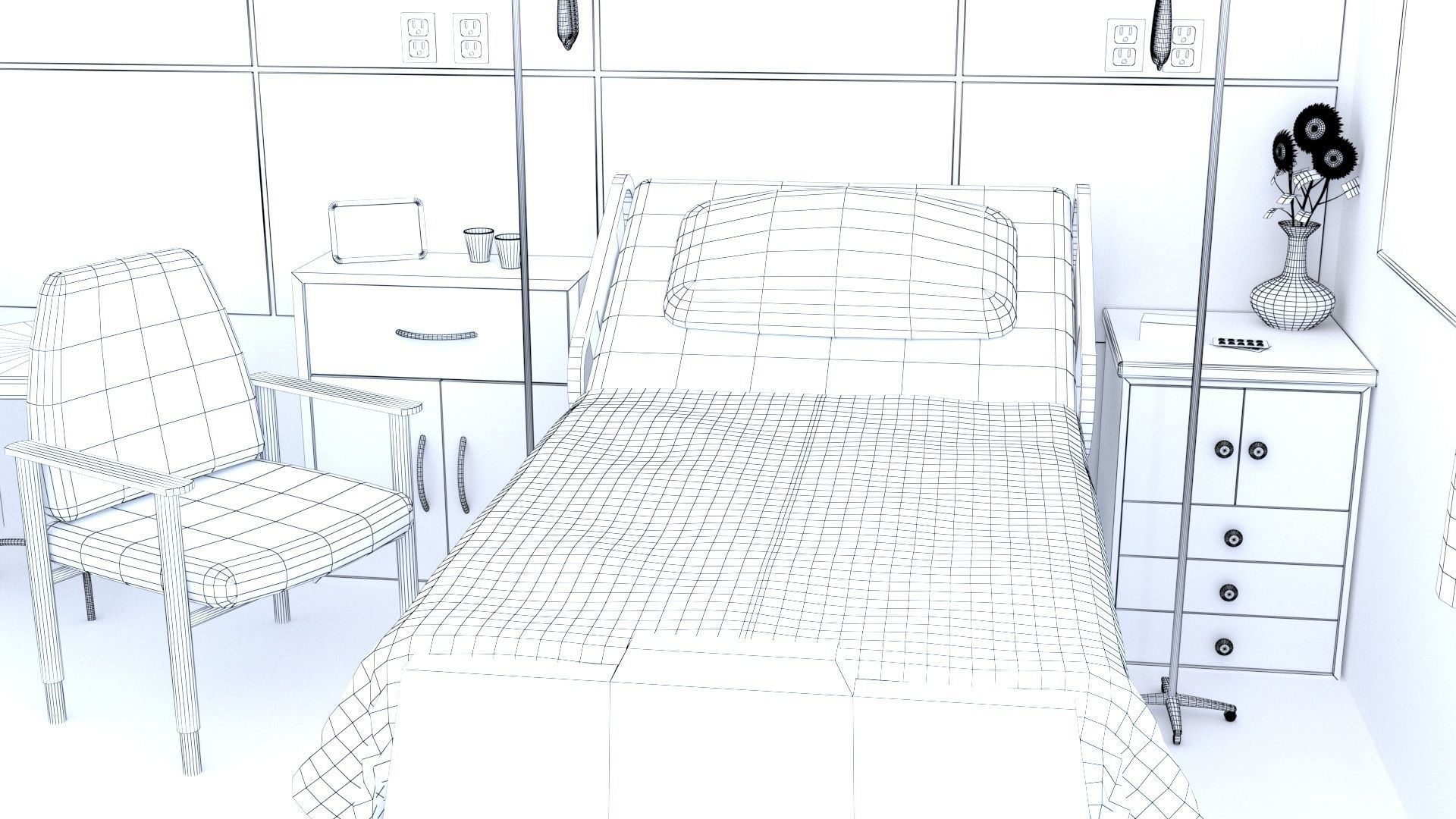 Hospital Room 3D model_11