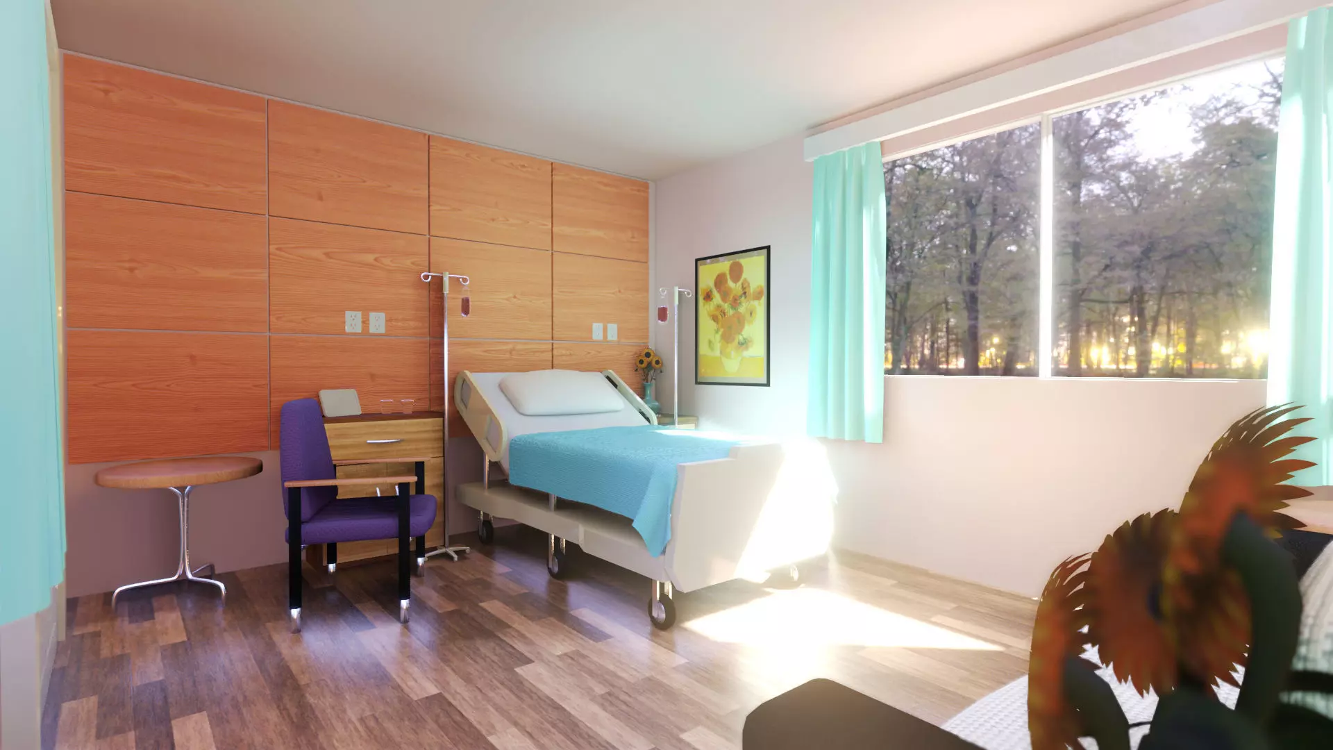Hospital Room 3D model_0