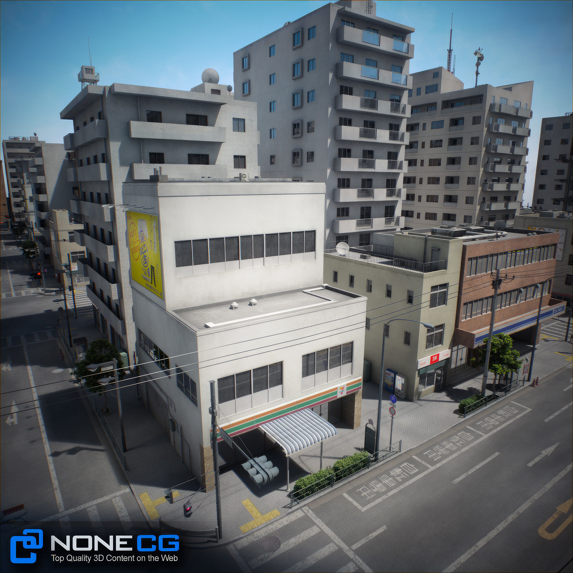 Japan 4 Blocks Set-1 3D model_37