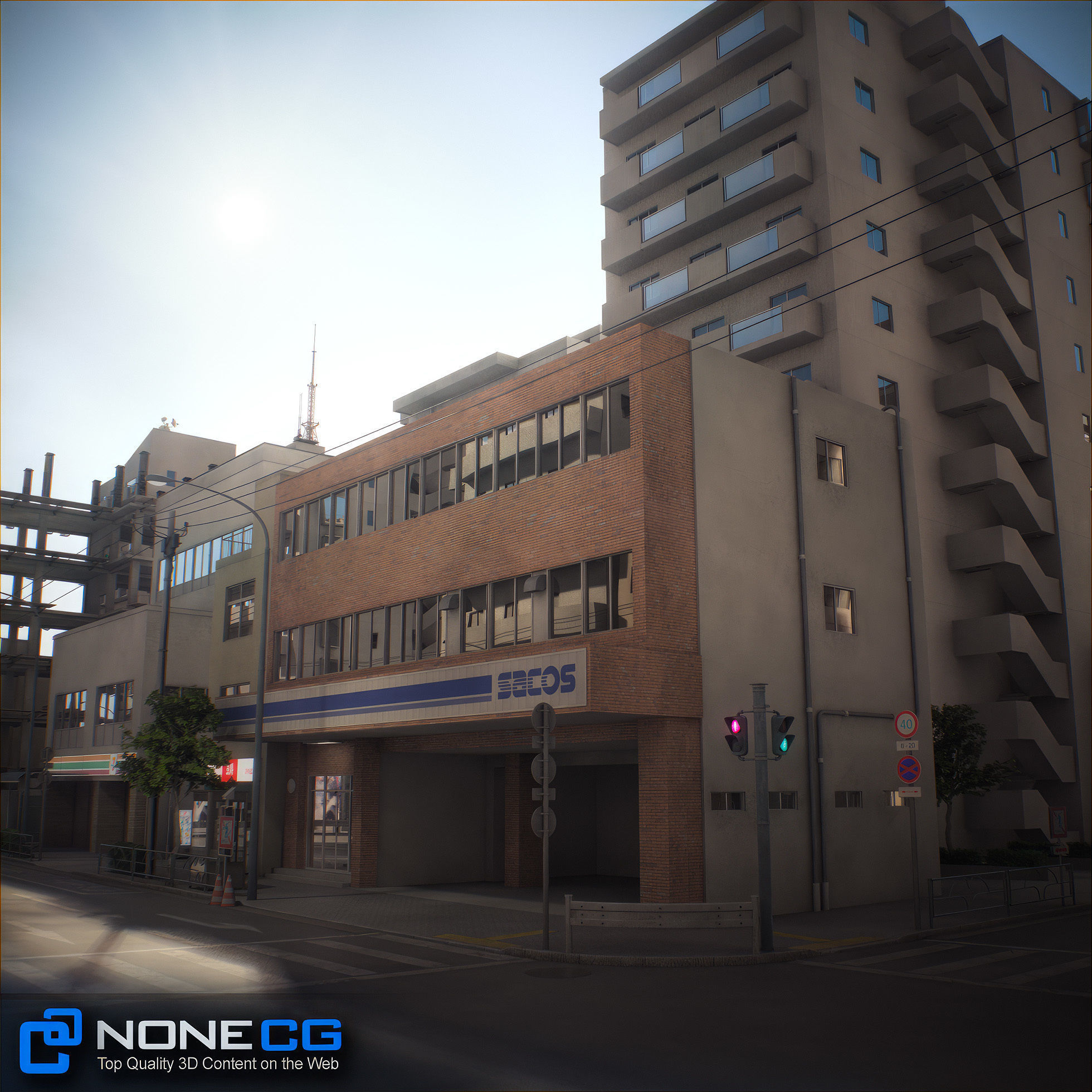 Japan 4 Blocks Set-1 3D model_51