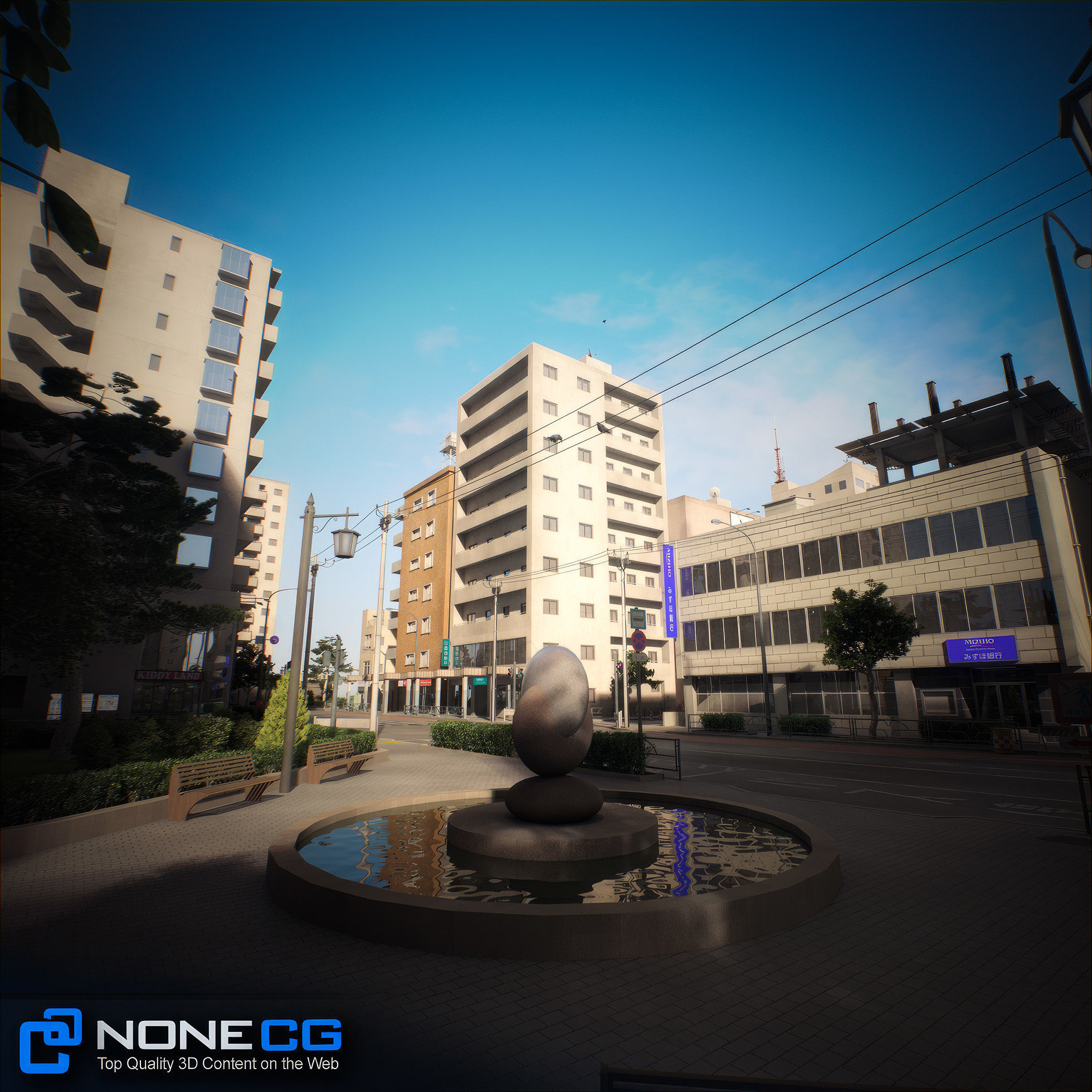 Japan 4 Blocks Set-1 3D model_42