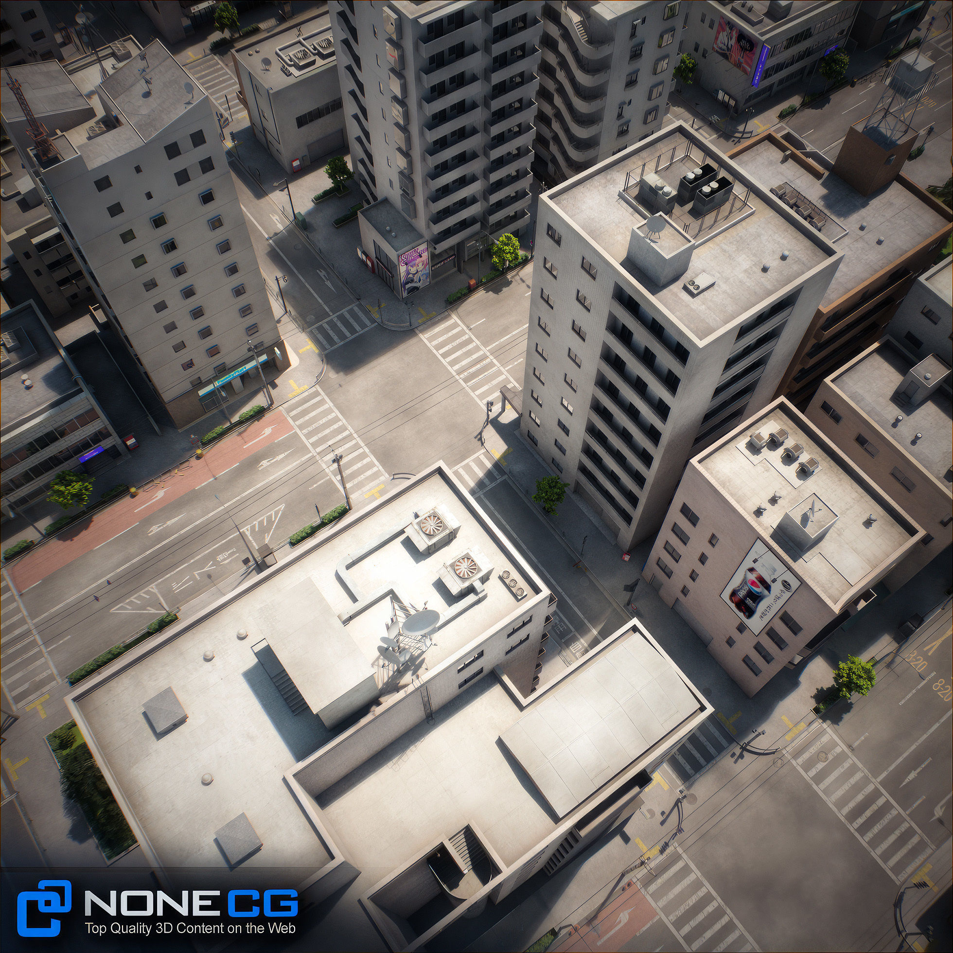 Japan 4 Blocks Set-1 3D model_57
