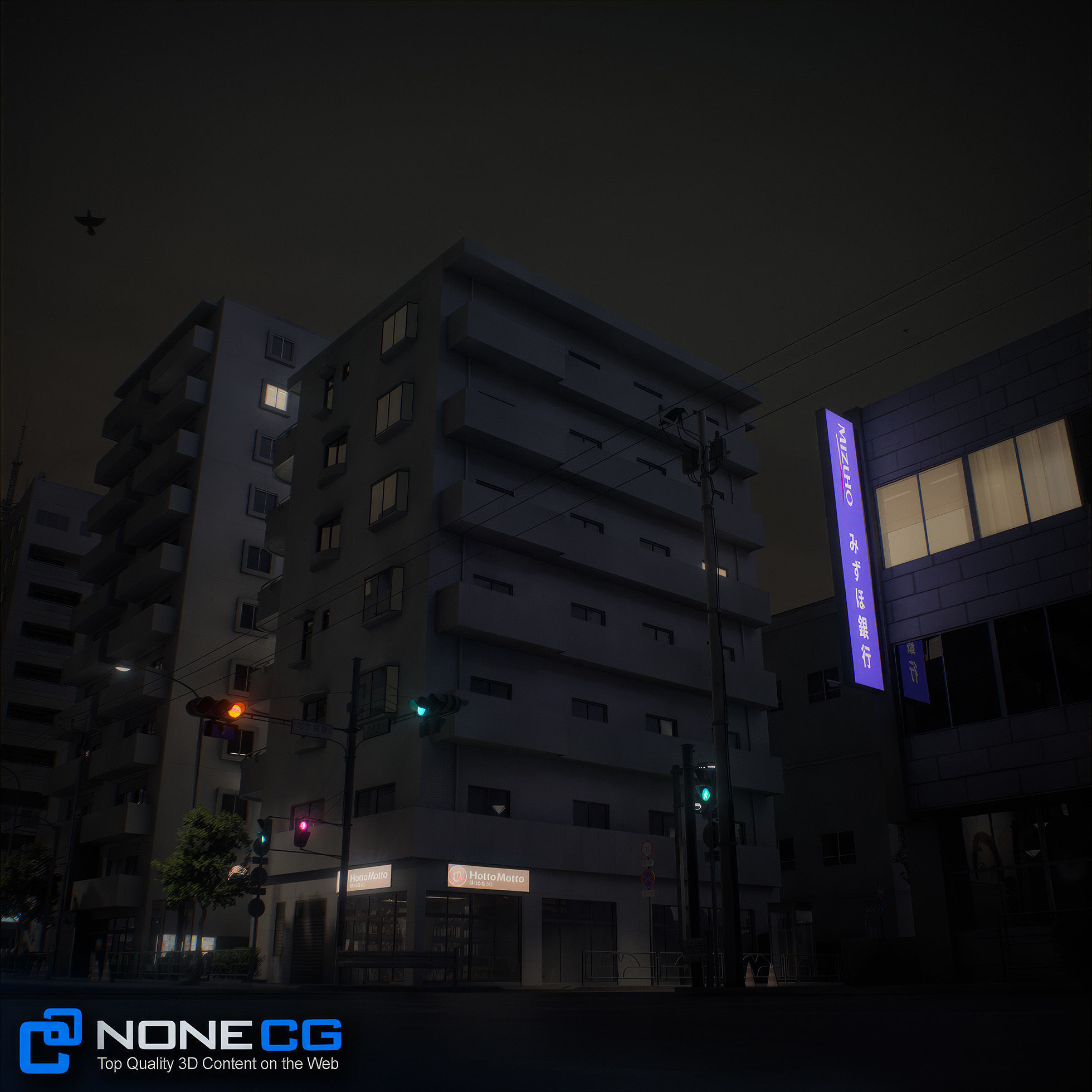 Japan 4 Blocks Set-1 3D model_66