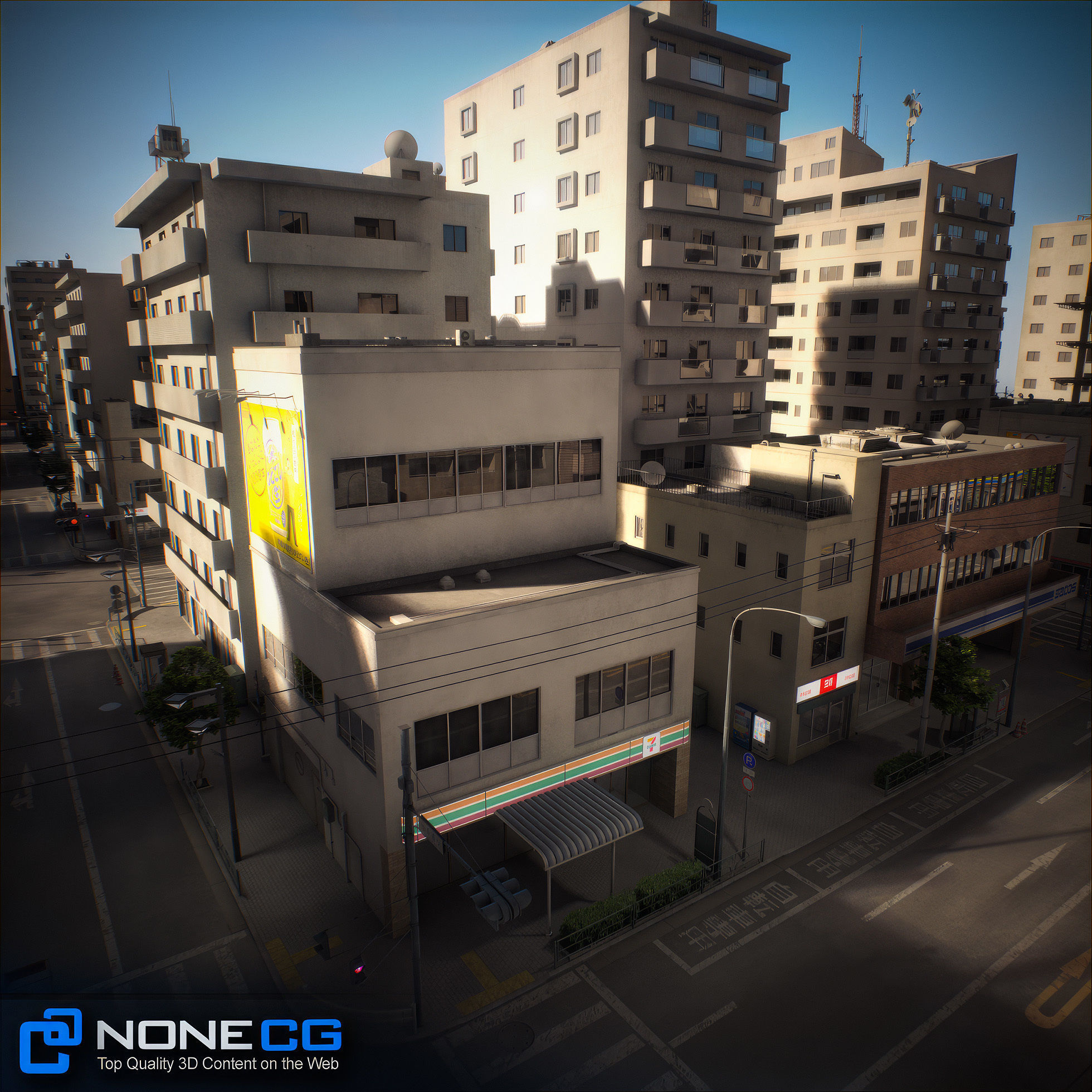 Japan 4 Blocks Set-1 3D model_38