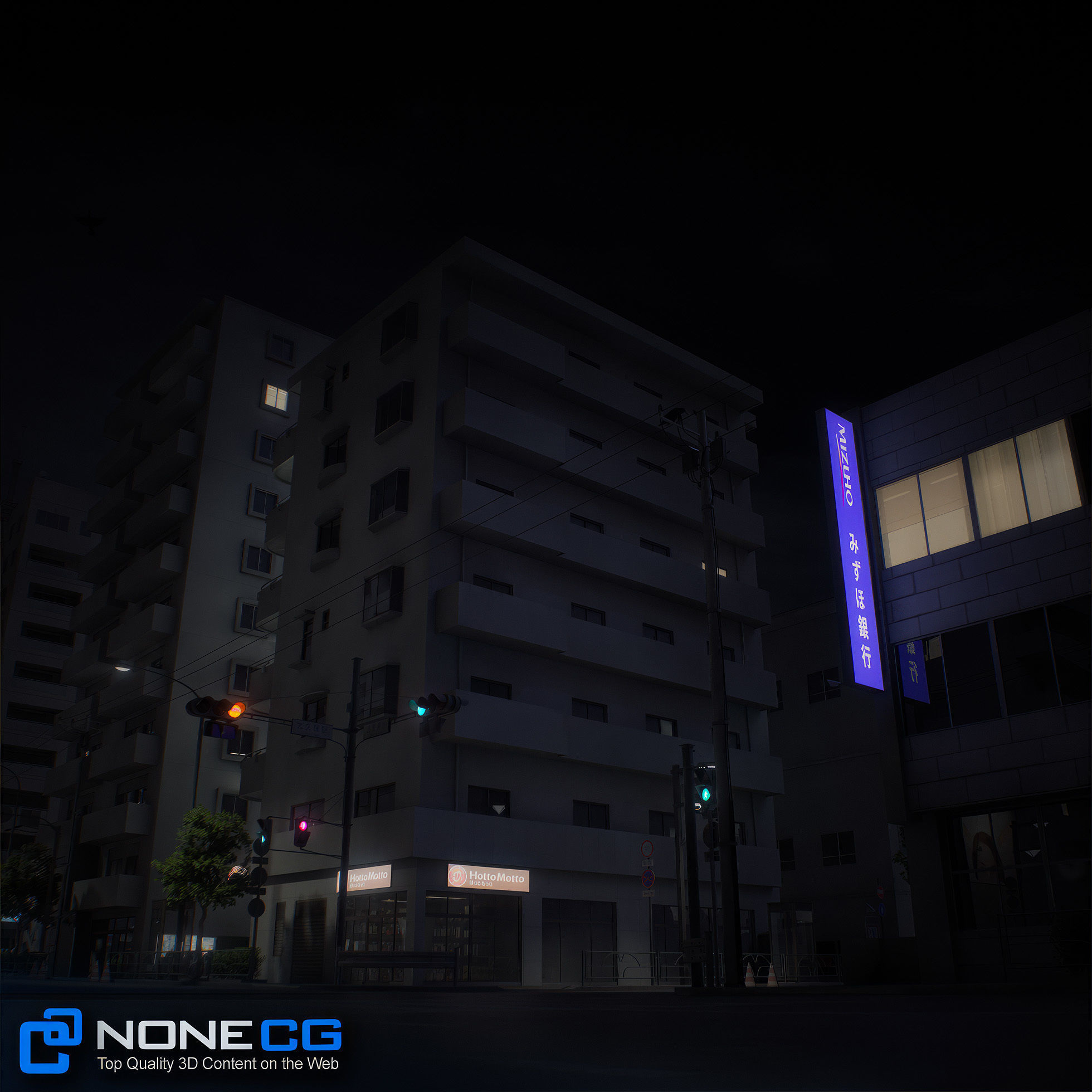 Japan 4 Blocks Set-1 3D model_68