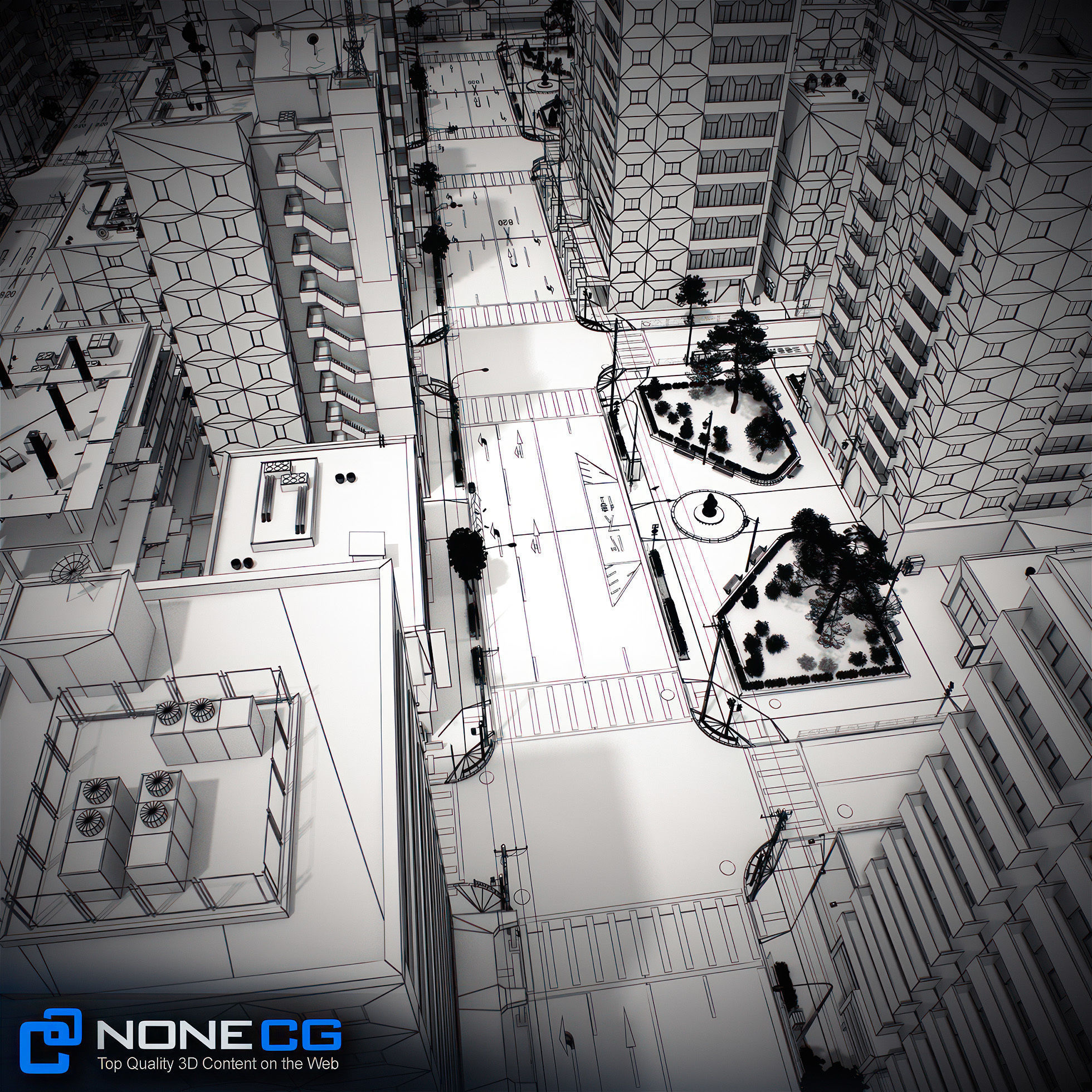 Japan 4 Blocks Set-1 3D model_83