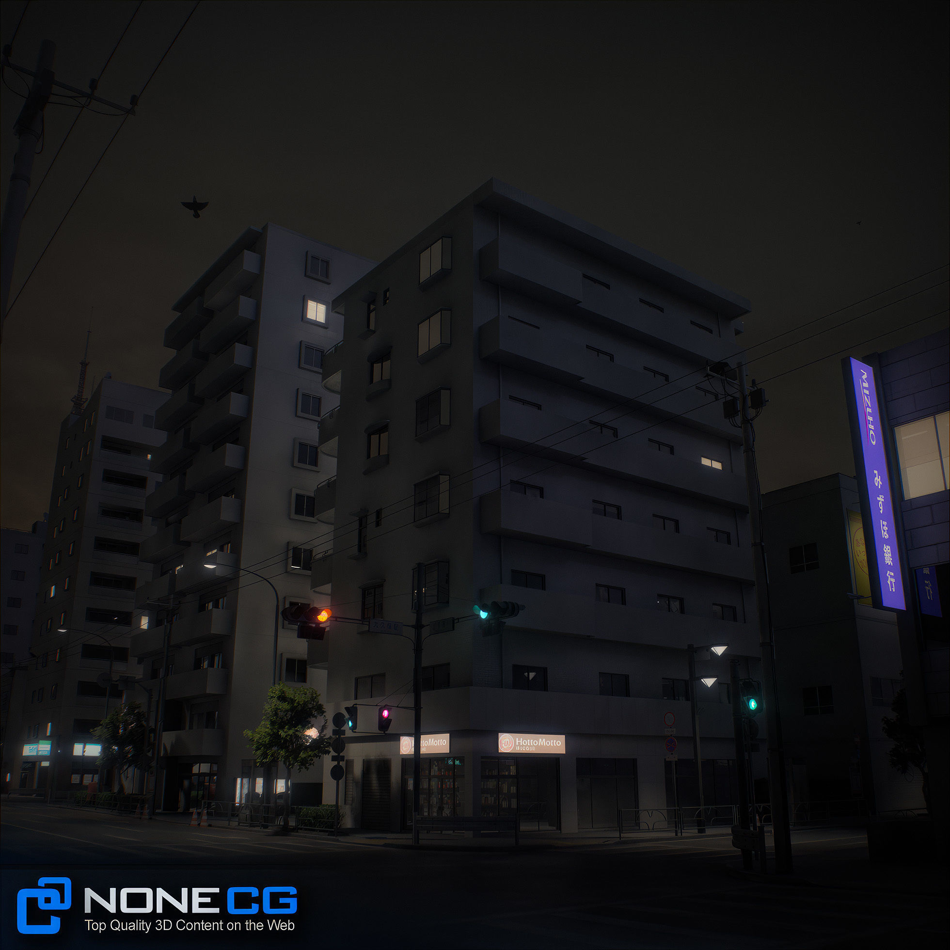 Japan 4 Blocks Set-1 3D model_60