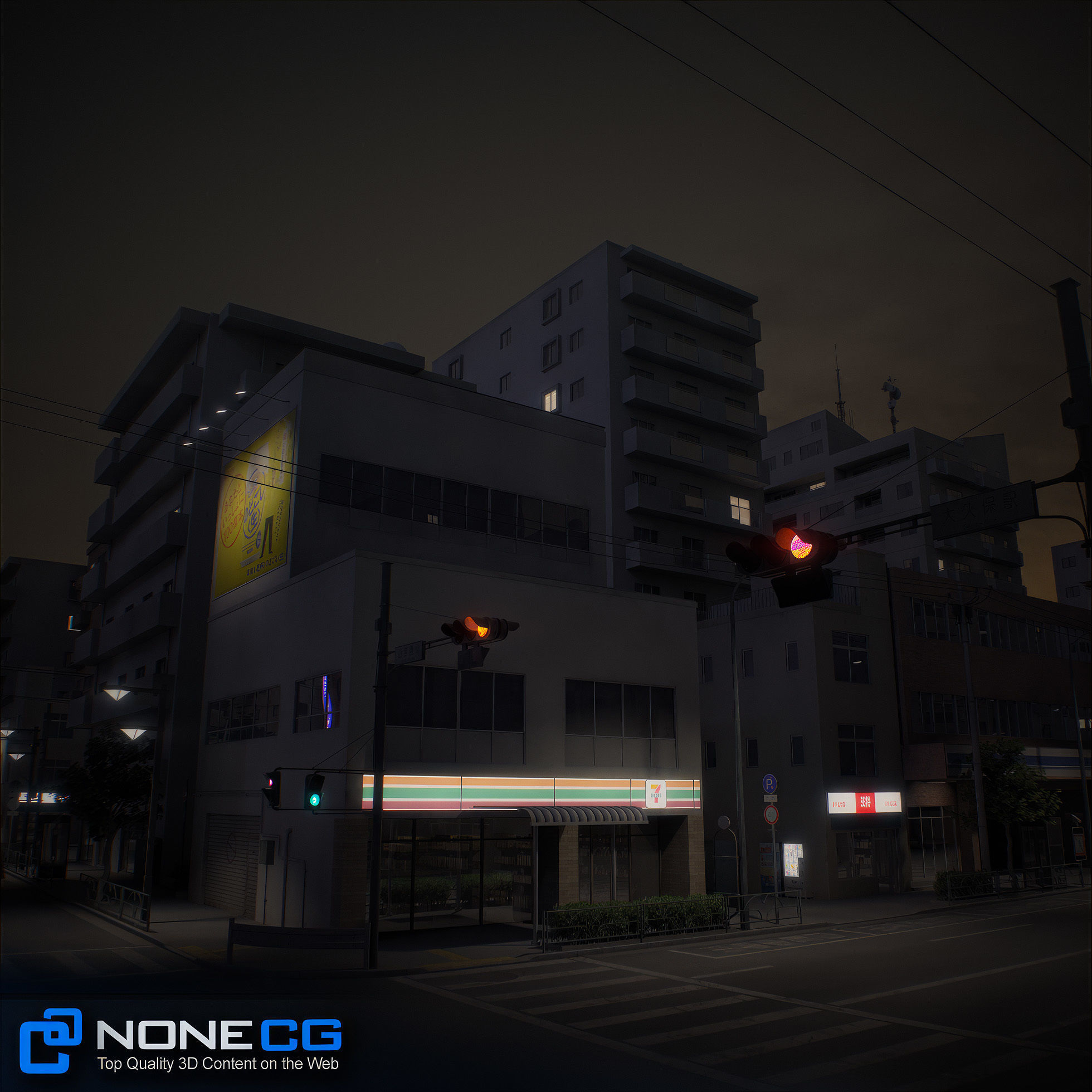 Japan 4 Blocks Set-1 3D model_48